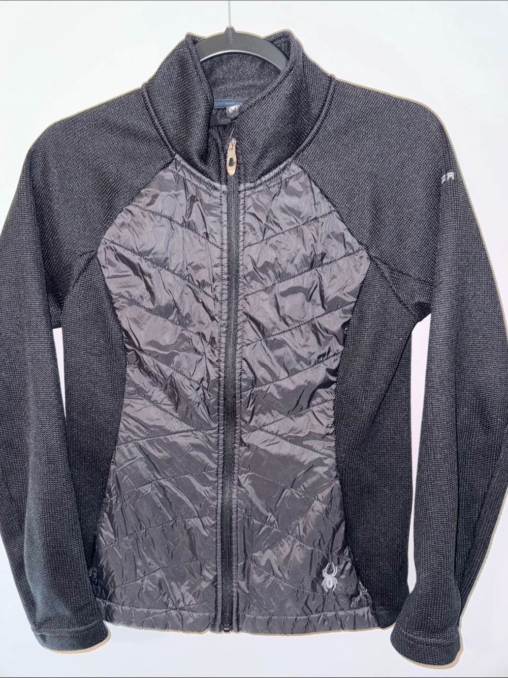 Spyder Women’s Black Jacket with White Logo Accent Size Small